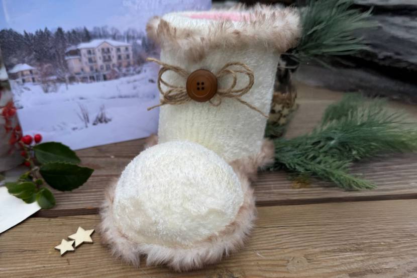 Gutschein verpacken - Anleitung Weihnachtsstiefel