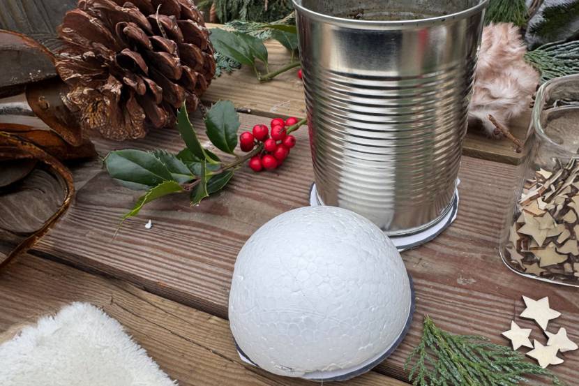 Materialien für Weihnachtsstiefel für den Gutschein