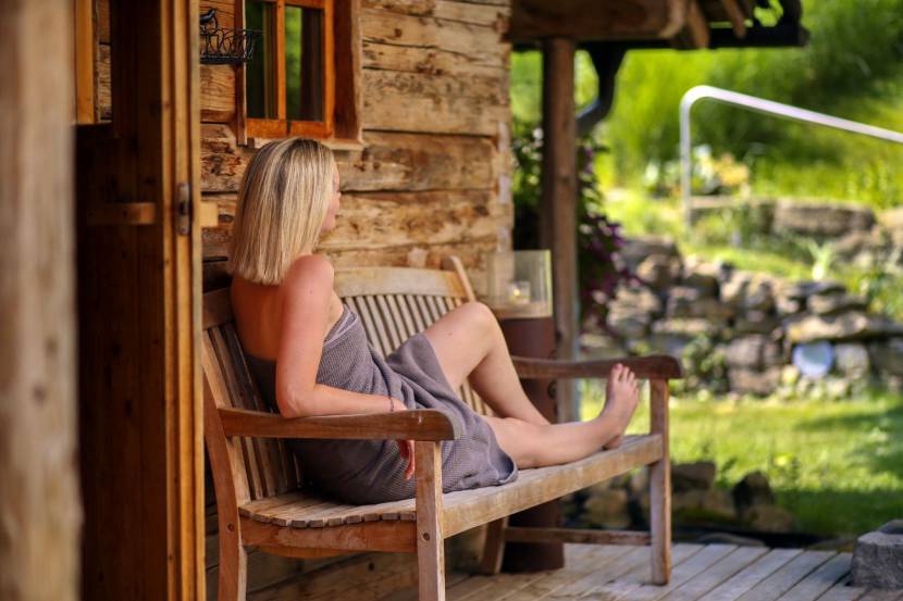 Sauna im Sommer