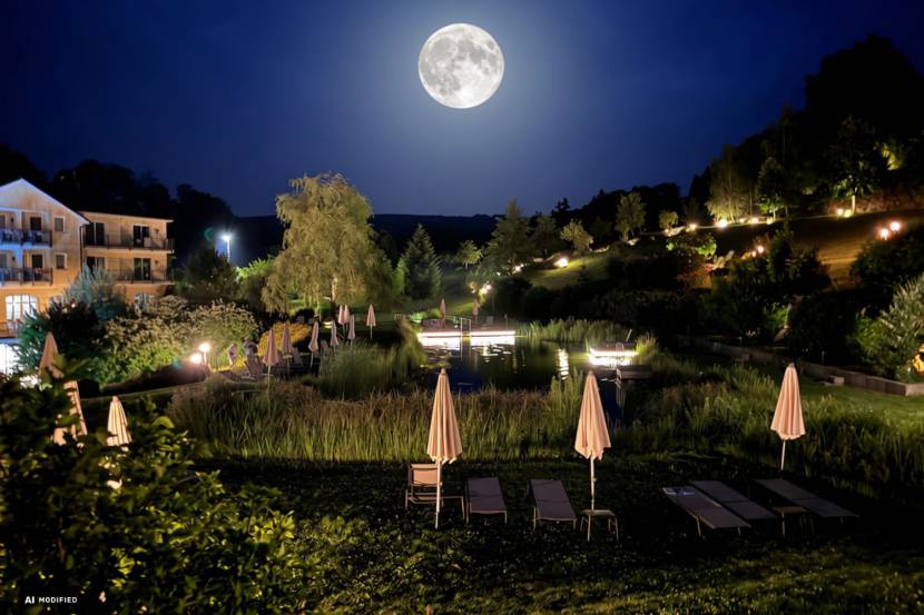 Vollmond im Mostviertel, Mond mit KI eingefügt