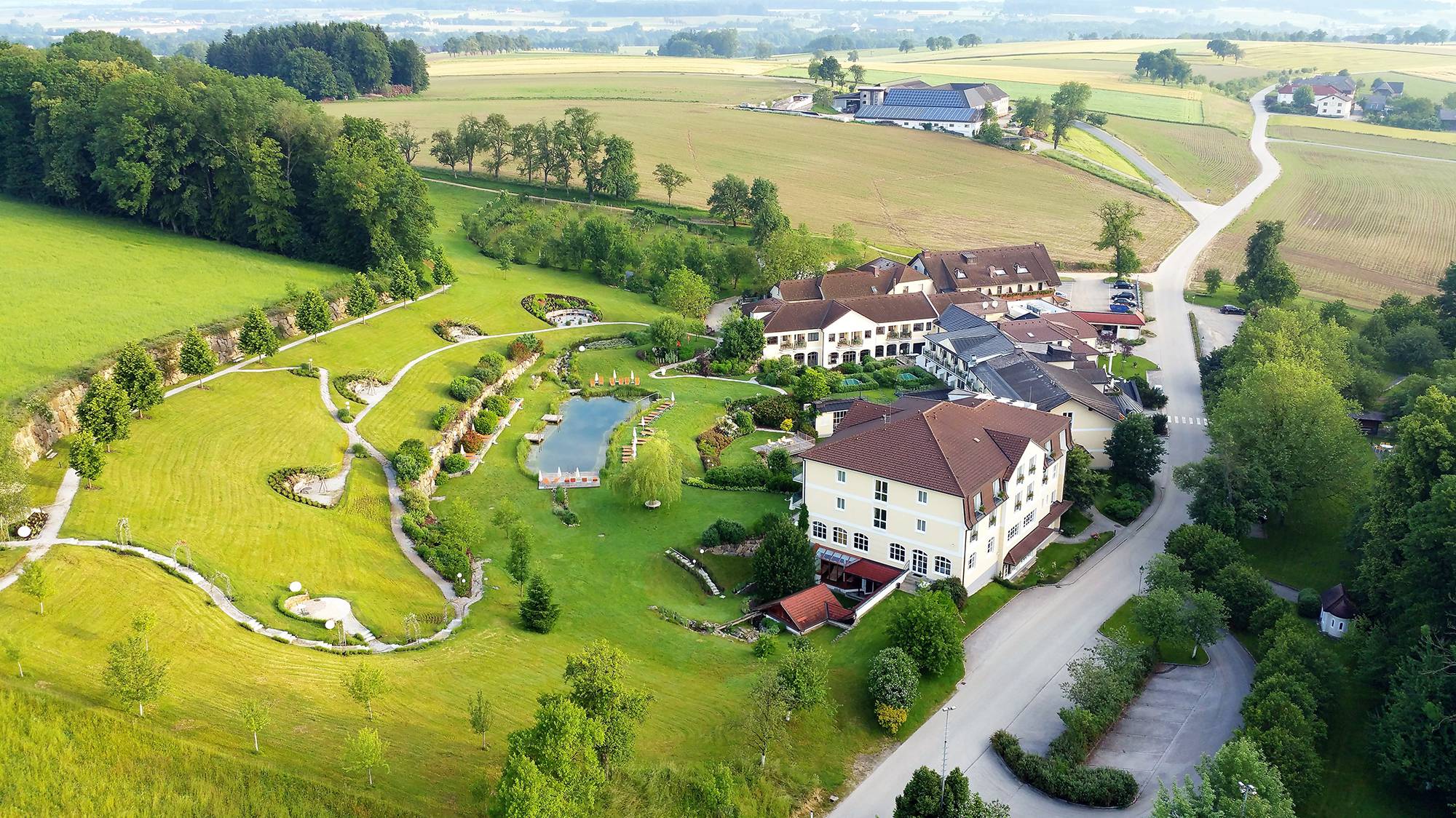 Flugaufnahme vom RelaxResort Kothmühle im Mostviertel