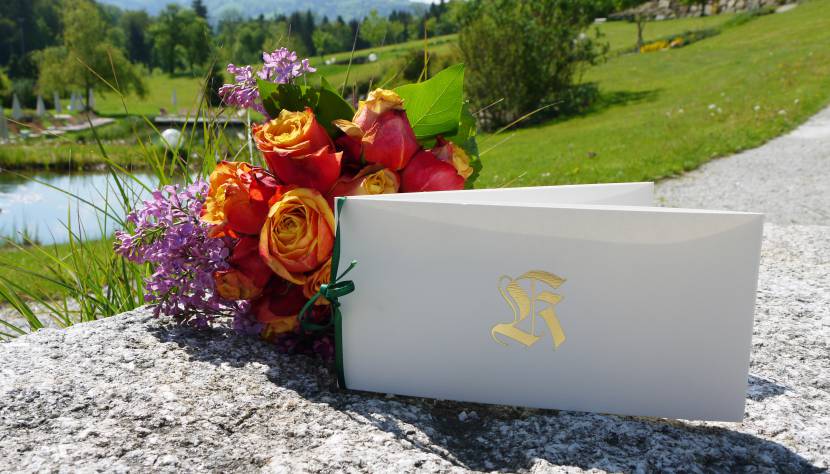 Blumen und ein Gutschein