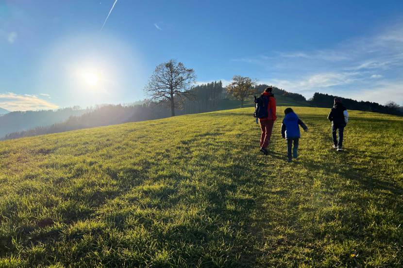 Steilbergauf am Kräuterweg Randegg