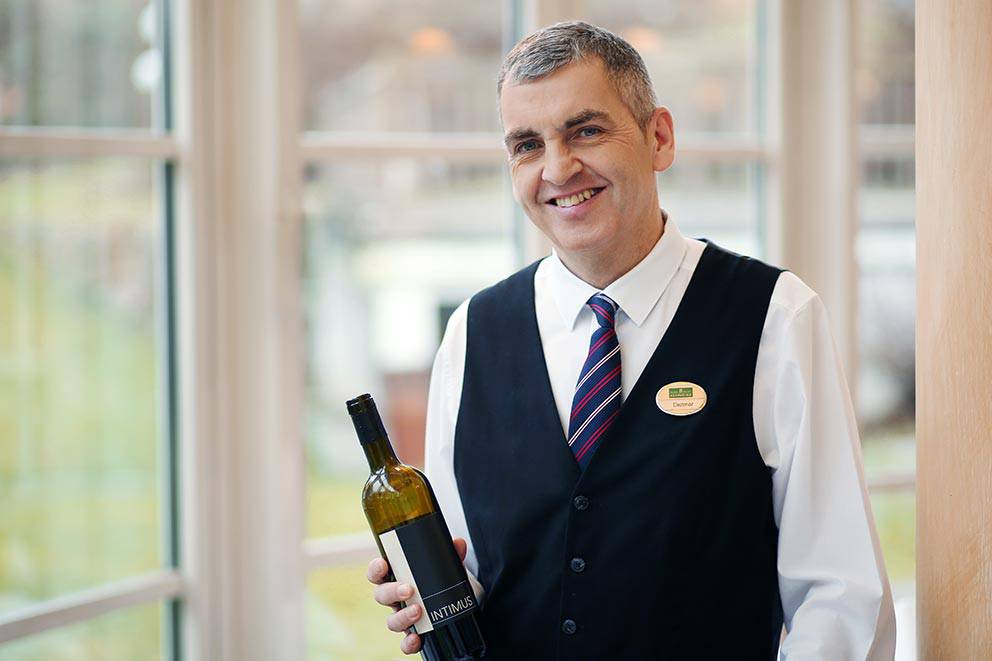 service chef dietmar bayer in the restaurant near Amstetten