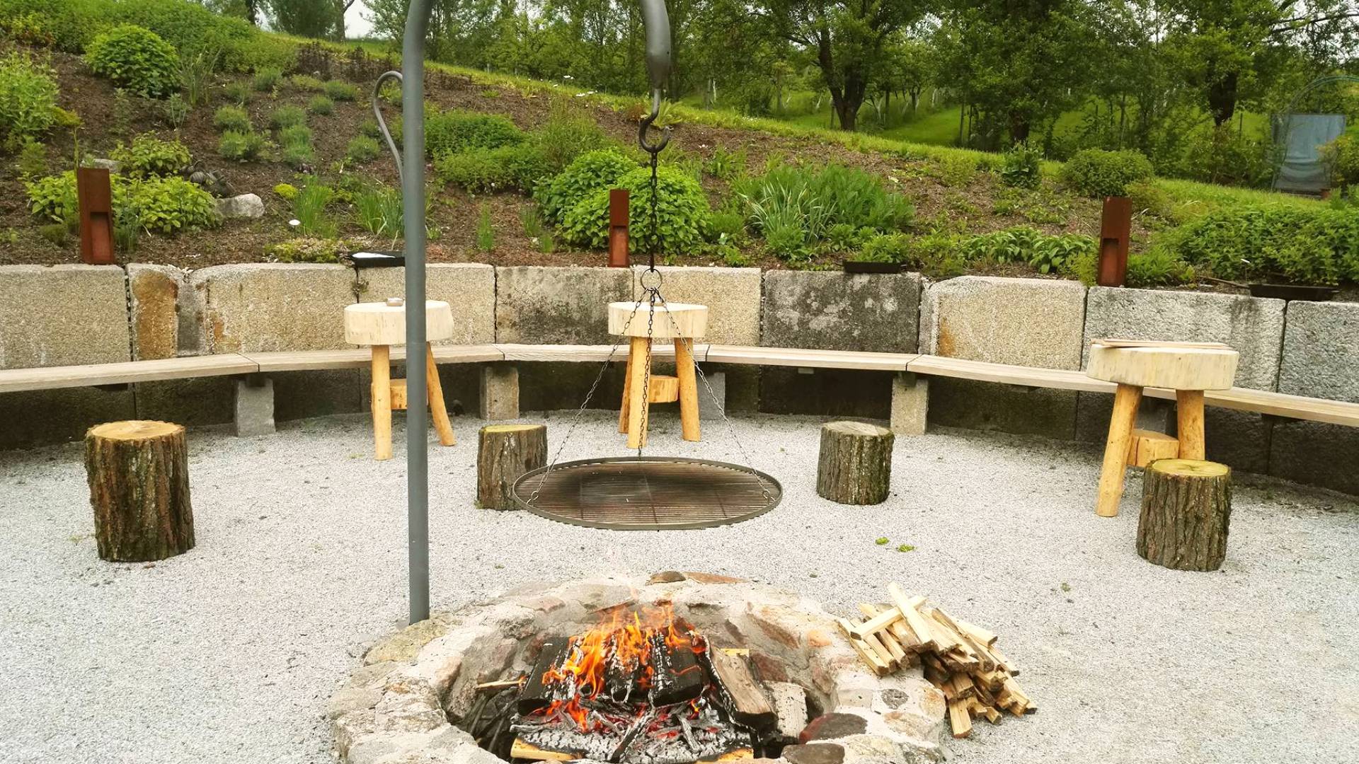 Grillstelle im RelaxGarten der Kothmühle