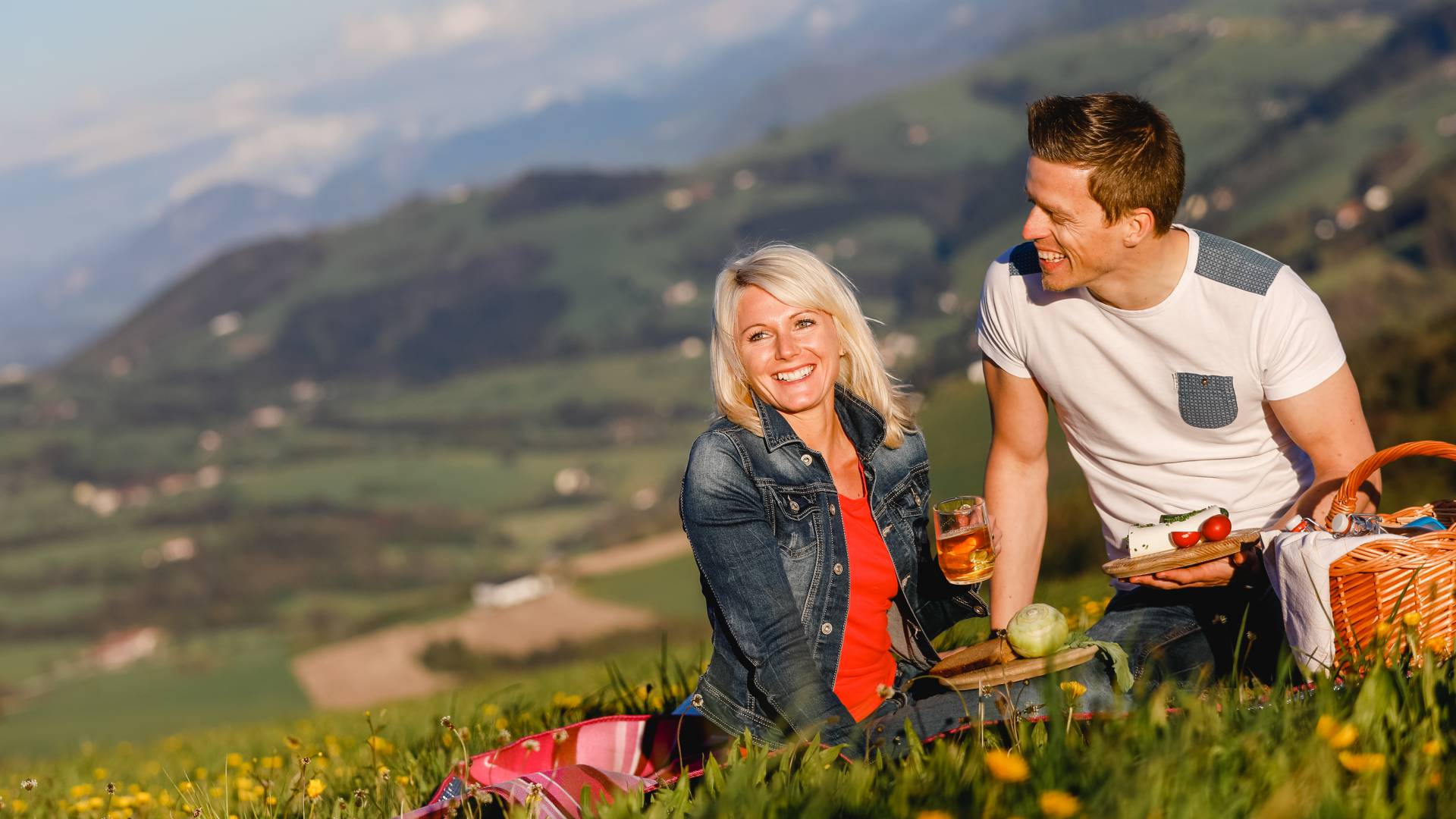 Picknick bei der Wanderung im Mostviertel