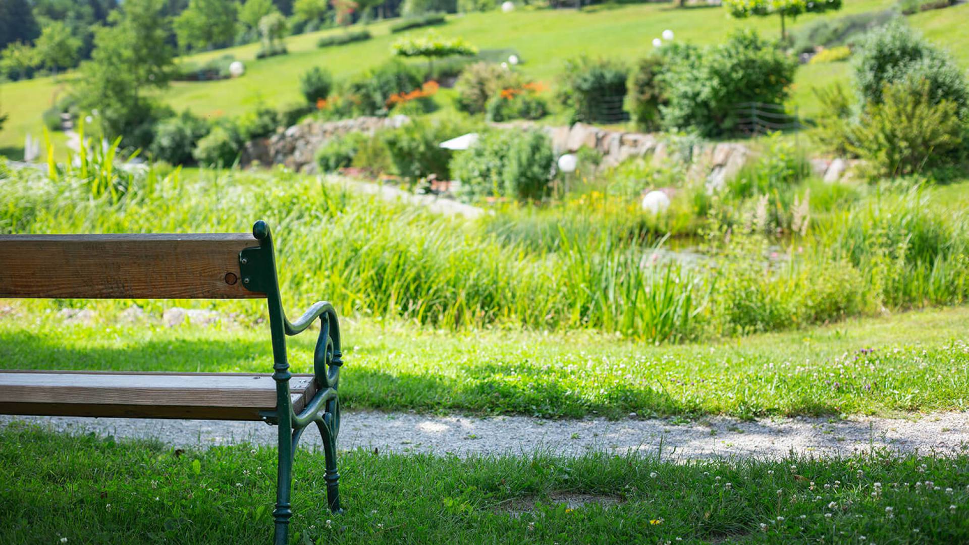 Blick auf den RelaxGarten