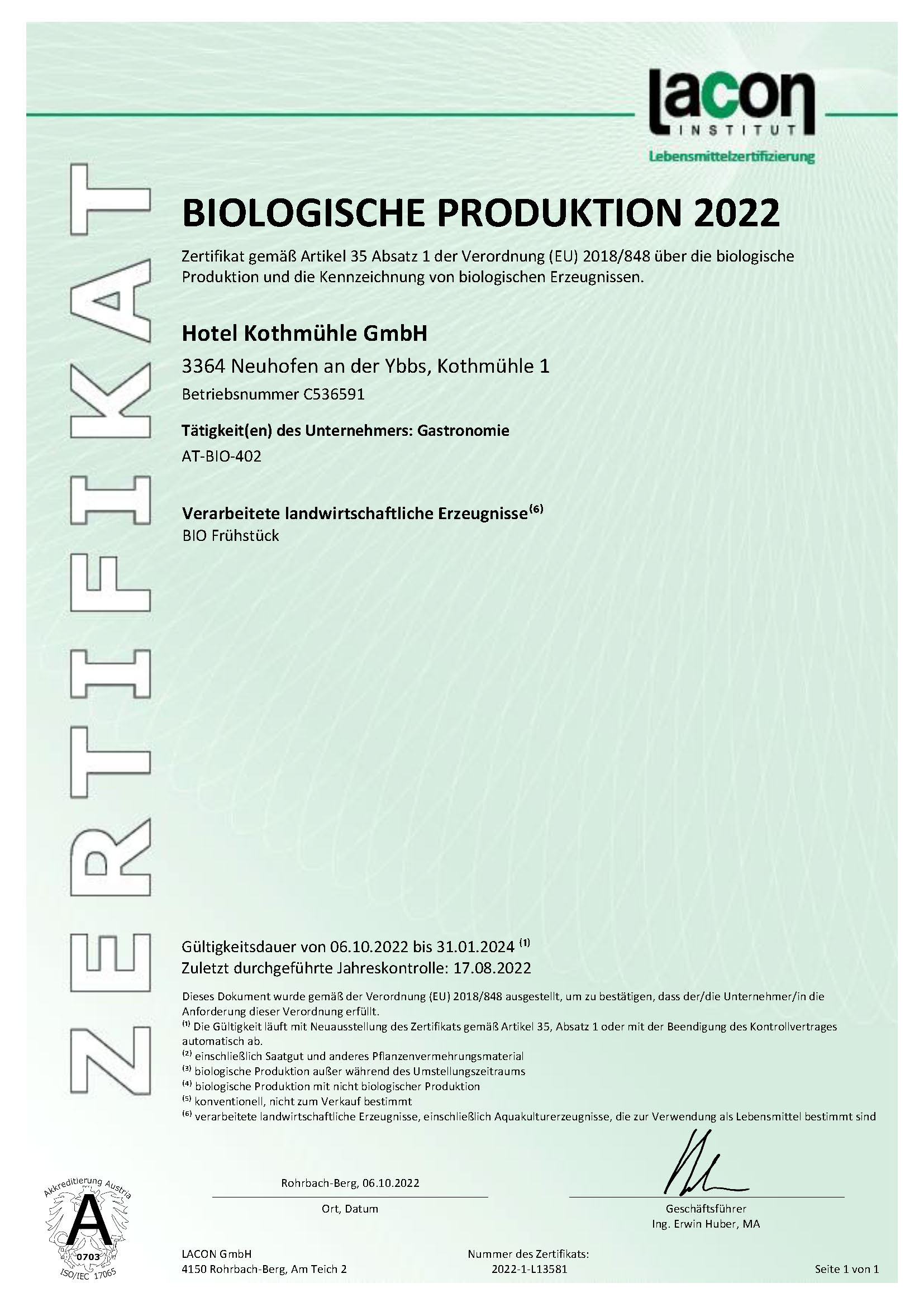 Biozertifizierung